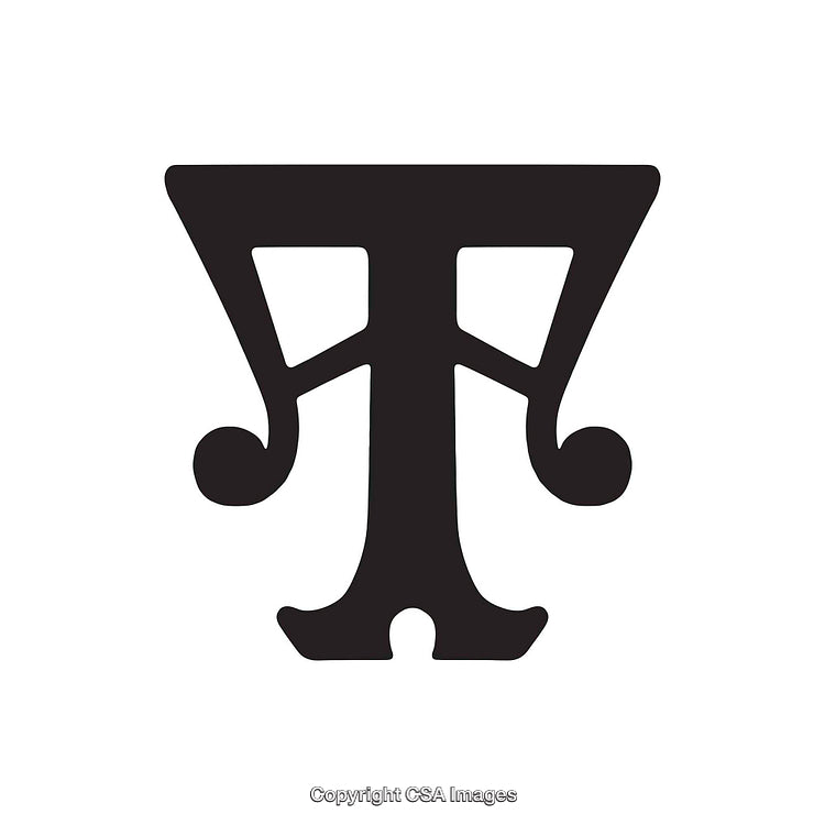 Elegant Monogram of Letter T in Decorative Style