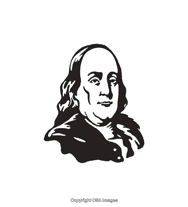 Black And White Illustration of a Historical Figure Portrait Illustration