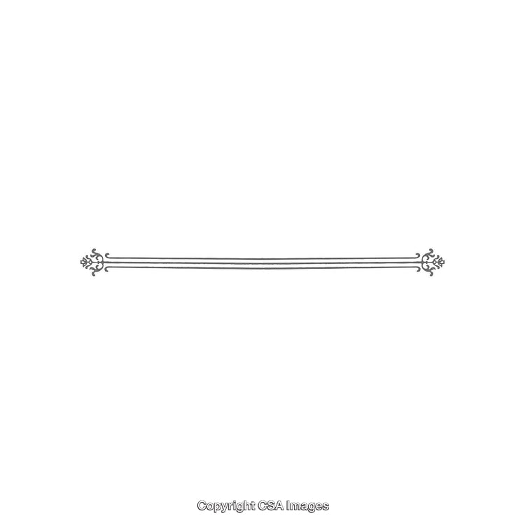 Elegant Ornamental Divider With Intricate Scroll Pattern on Clean White Background