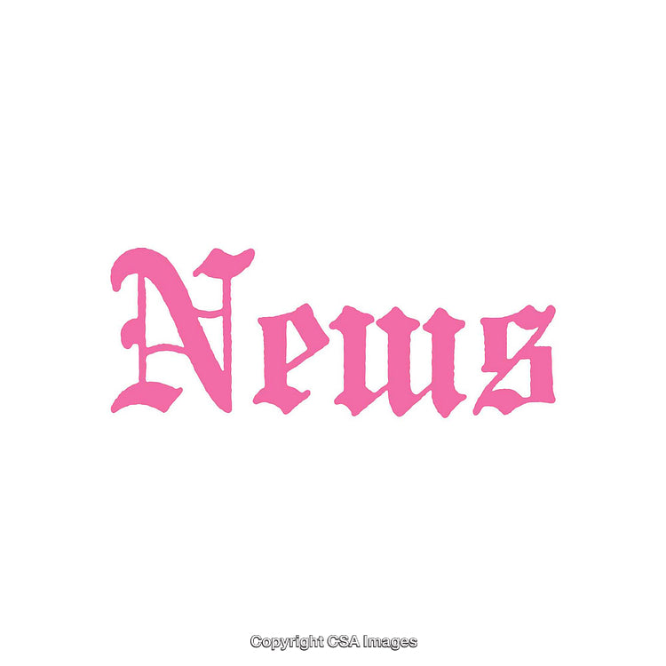 Stylish Pink Traditional Font Spelling the Word 'News' in Bold Design