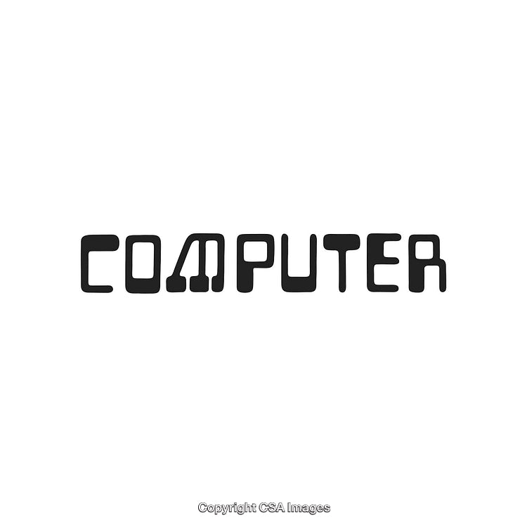 Creative Typography Featuring the Word Computer With a Modern Design Style