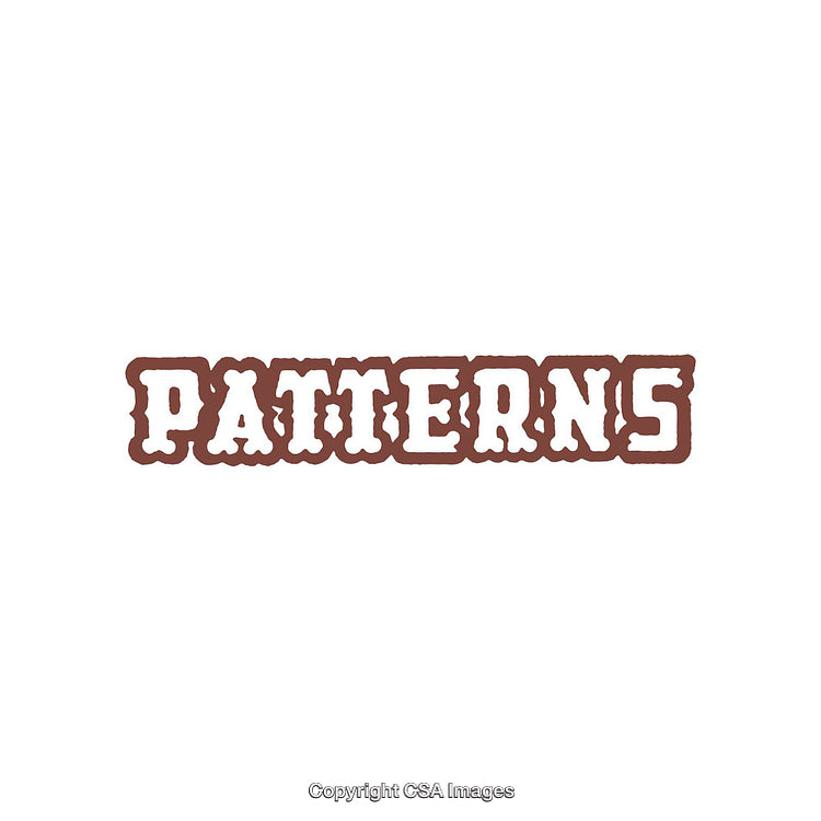 Retro Typographic Art Featuring the Word Patterns in Bold Letters