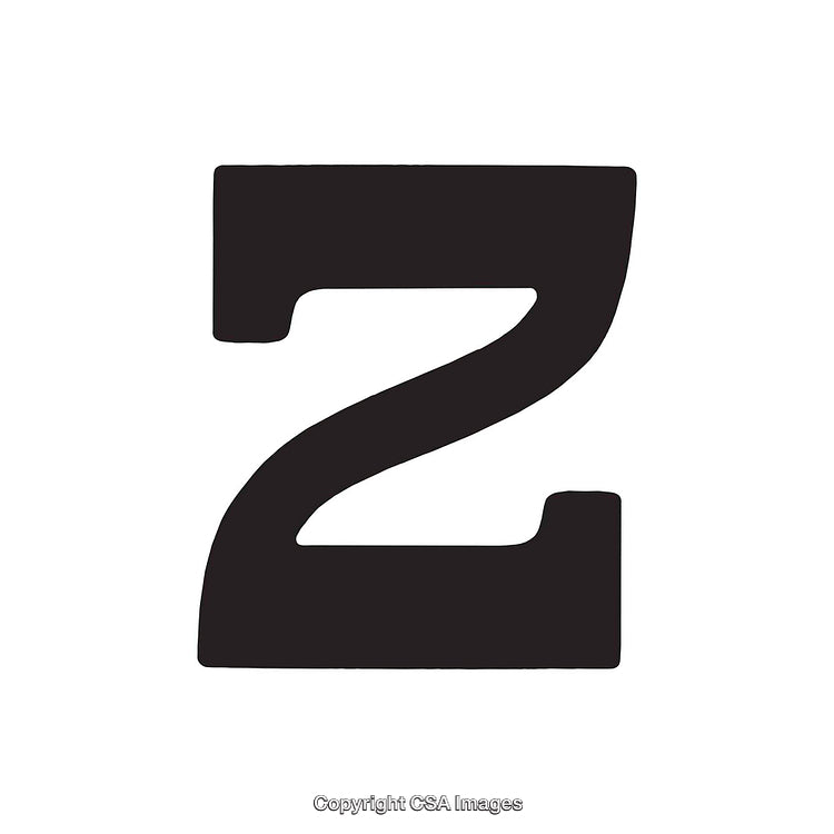 Bold Black Letter 'Z' On a White Background