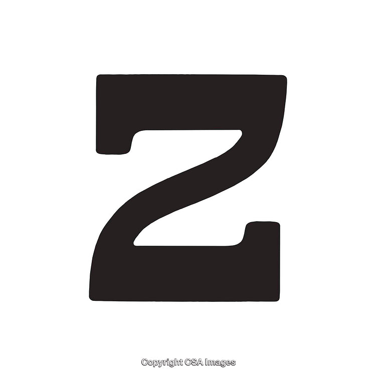Bold Black Letter 'Z' On a White Background