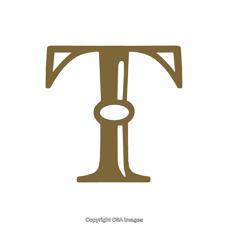 Elegant Graphic Representation of the Letter T in Stylized Font