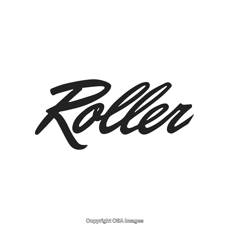 Stylized Black Roller Text With Bold Handwritten Typography on White Background
