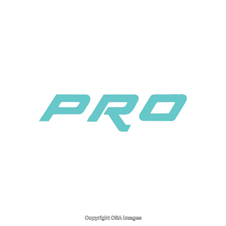 Minimalist Cyan Pro Text on a Clean White Background