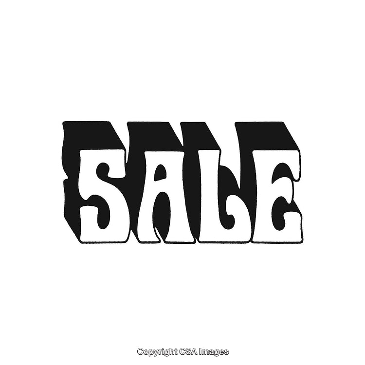 Bold Stylized Text Depicting the Word 'Sale' in Retro Font Design