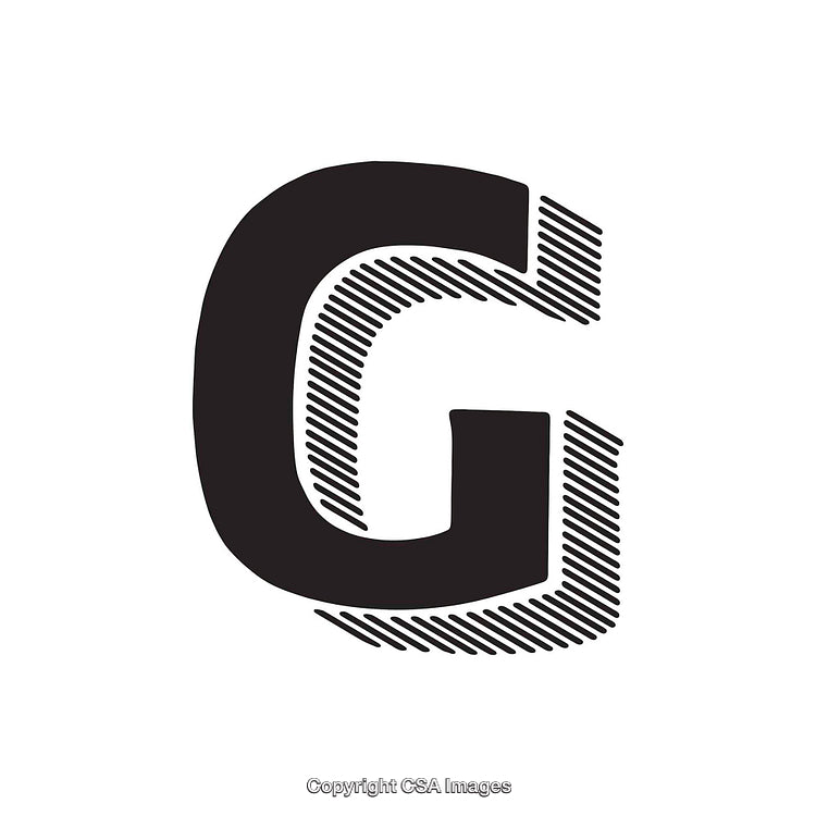 Capital Letter G with Stylized Design and Bold Features