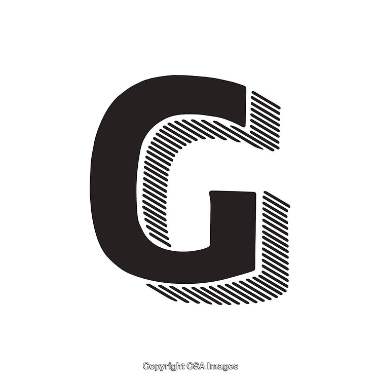 Capital Letter G with Stylized Design and Bold Features