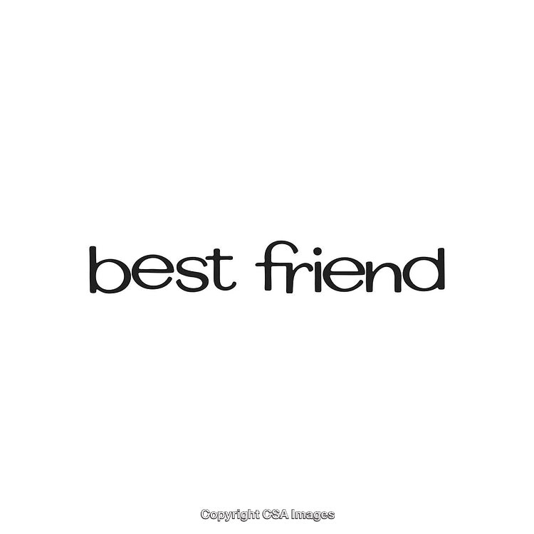 Typography Design Featuring the Words "Best Friend" on White Background