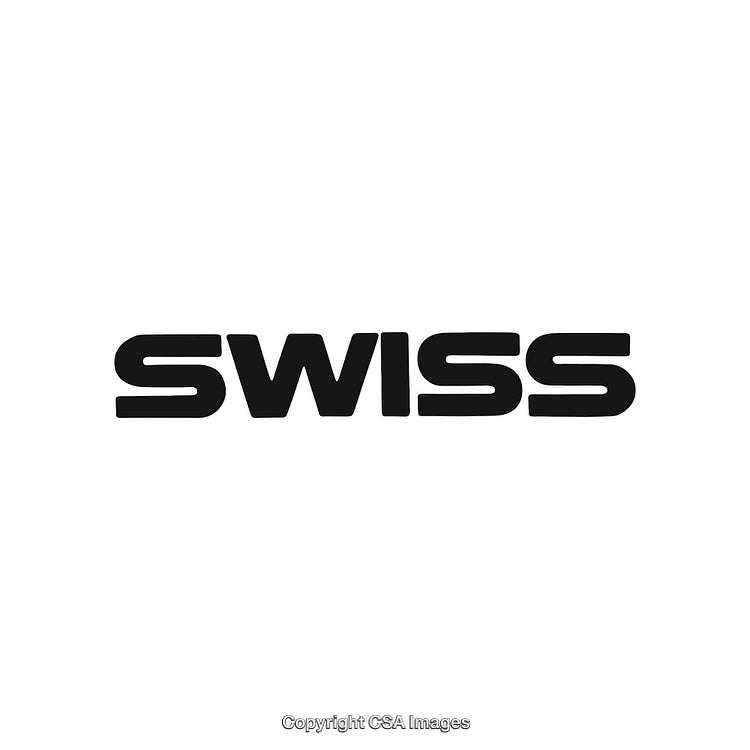 Modern Bold Swiss Text Logo Design on White Background