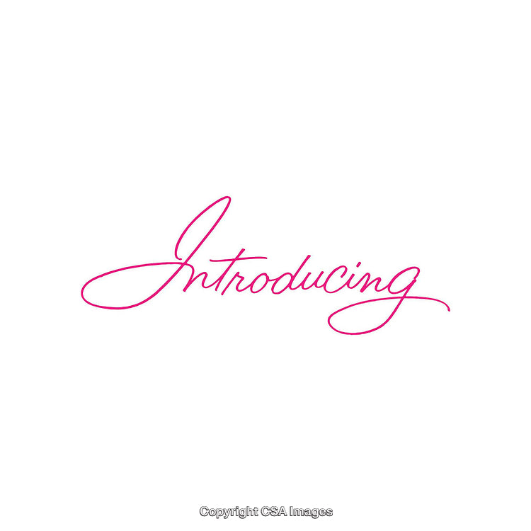 Elegant Calligraphy Text Introducing on White Background in Pink Ink