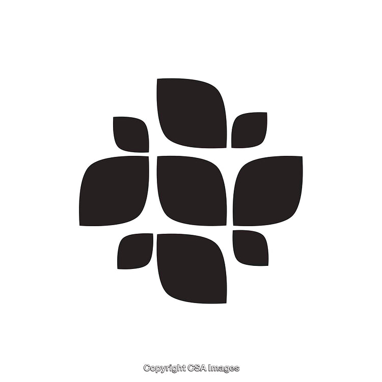 Stylish Abstract Black Geometric Shape Design on White Background