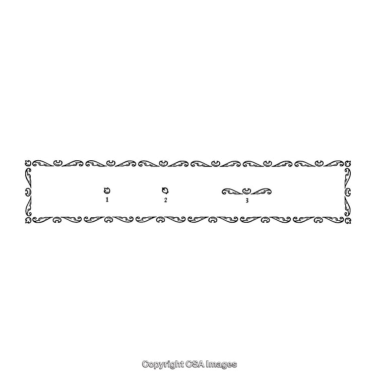 Elegant Black and White Ornamental Border Design for Decorative Purposes