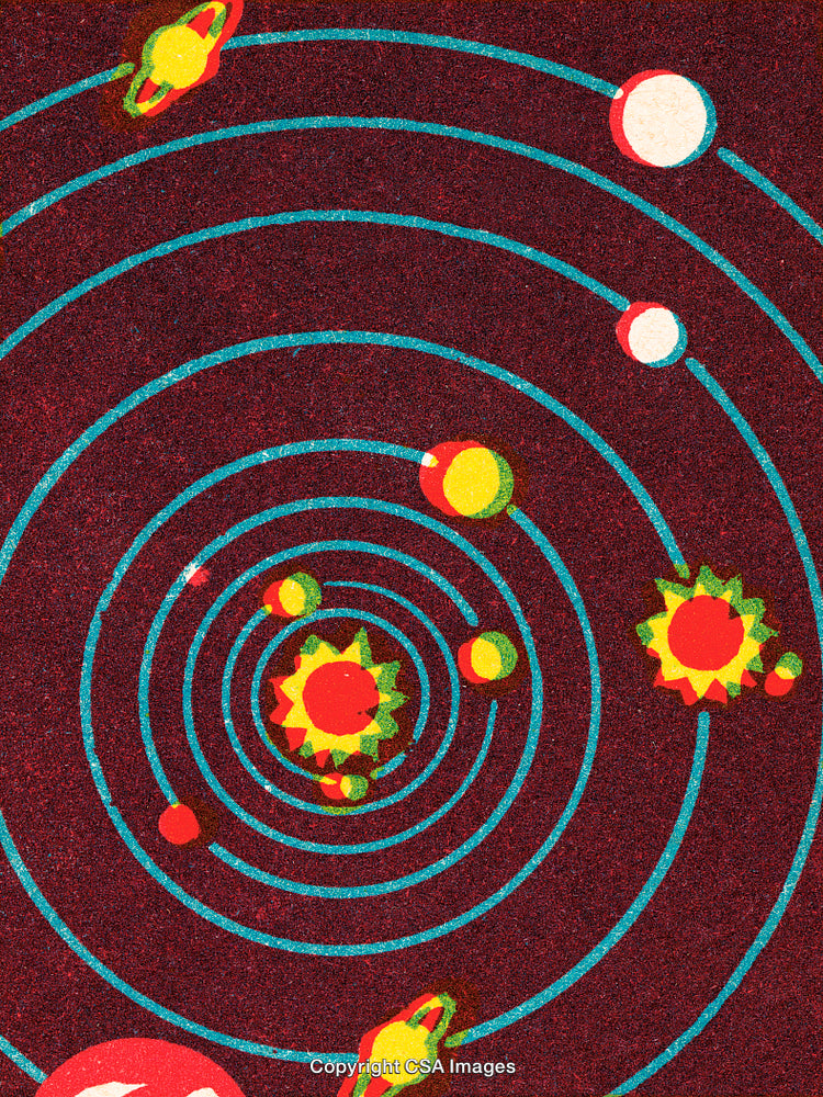 Illustration of a Vibrant Solar System Depicting Planets in Orbit