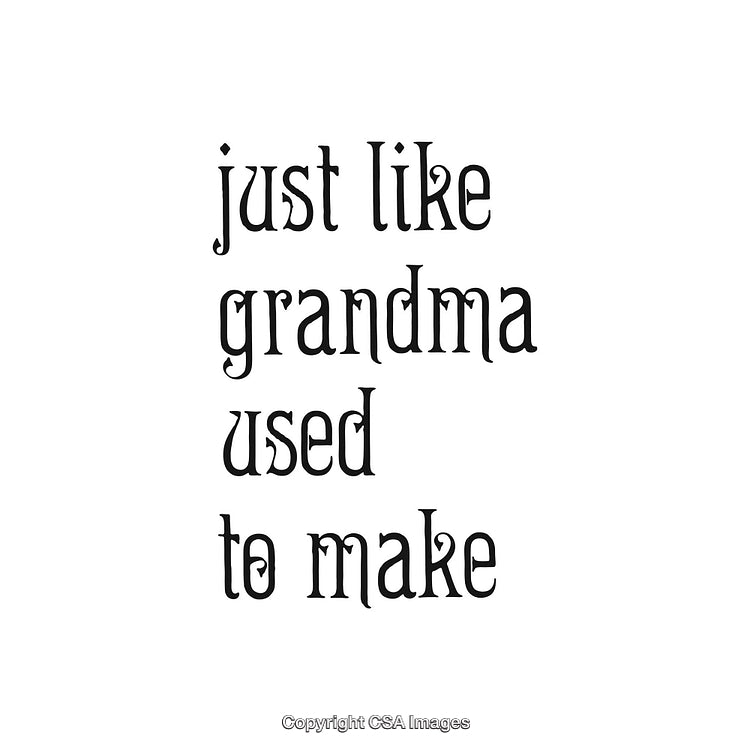 Inspirational Text Highlighting Warm Nostalgia of Grandmother's Unique Recipes and Creations