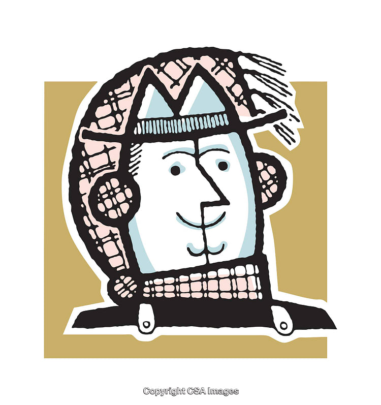 Whimsical Illustration of a Cheerful Character in Vibrant Artistic Style