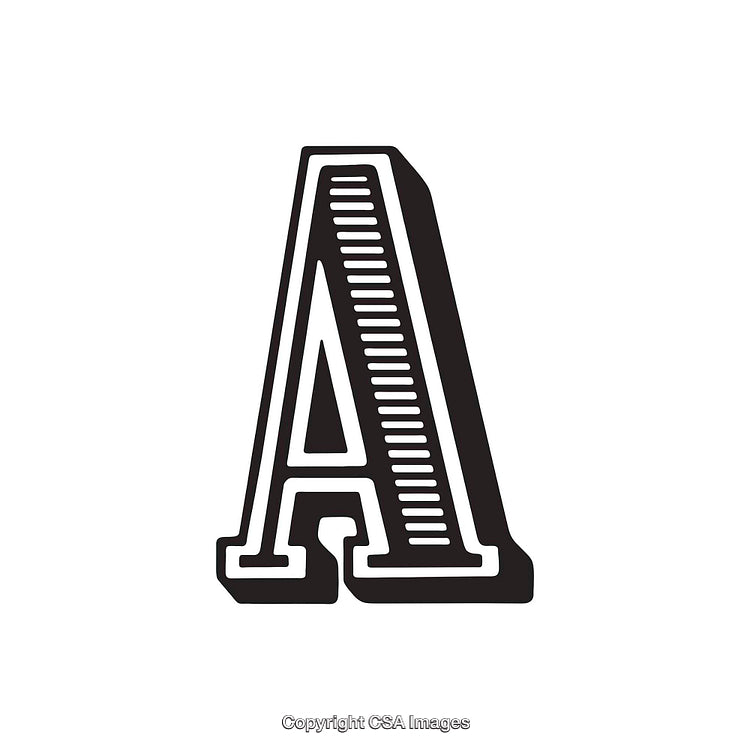 Bold Graphic Design Featuring the Stylized Letter A in Vintage Style