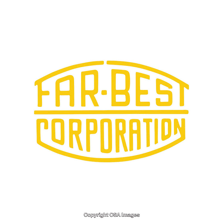 Retro Yellow Far-Best Corporation Logo Design on White Background