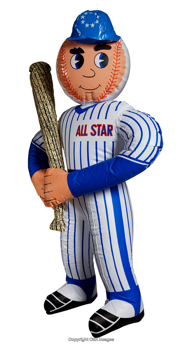 Inflatable Baseball Player Figure with Bat in Sports Theme