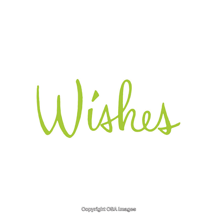 Elegant Green Wishes Typography on a Minimalist White Background