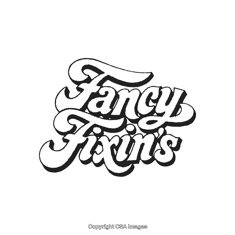 Retro Typography Art Featuring Fancy Script Design with Bold Styling