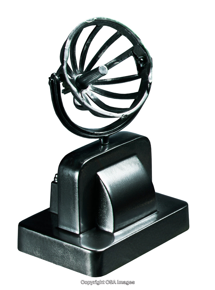 Modern Plastic Model Sculpture Featuring Bold Abstract Design on Display Base
