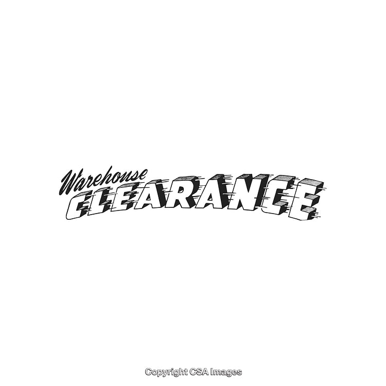 Warehouse Clearance Text in Dynamic and Bold Retro Style Design