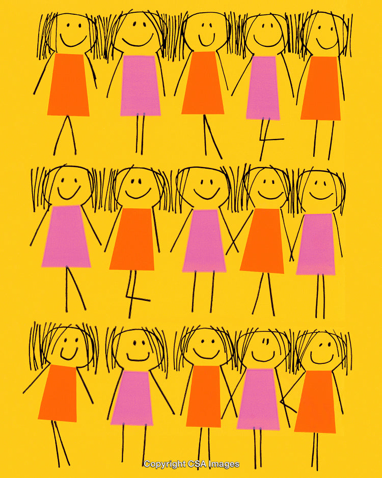 Stick Figure Girl Pattern