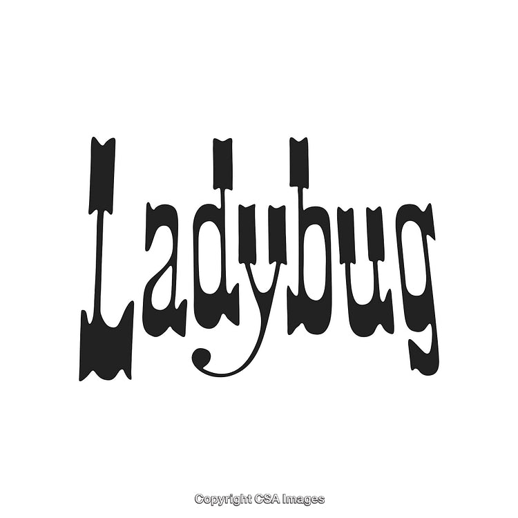 Creative Typography Featuring The Word 'Ladybug' With Unique Letter Styling