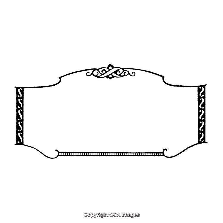 Elegant Vintage Black And White Decorative Border Art Design
