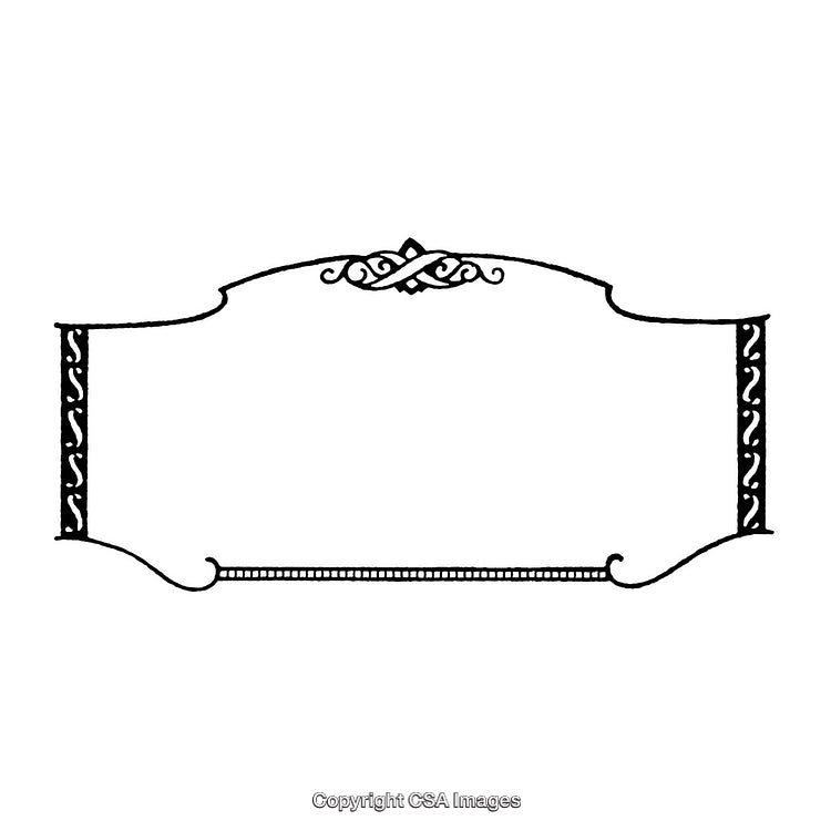 Elegant Vintage Black And White Decorative Border Art Design