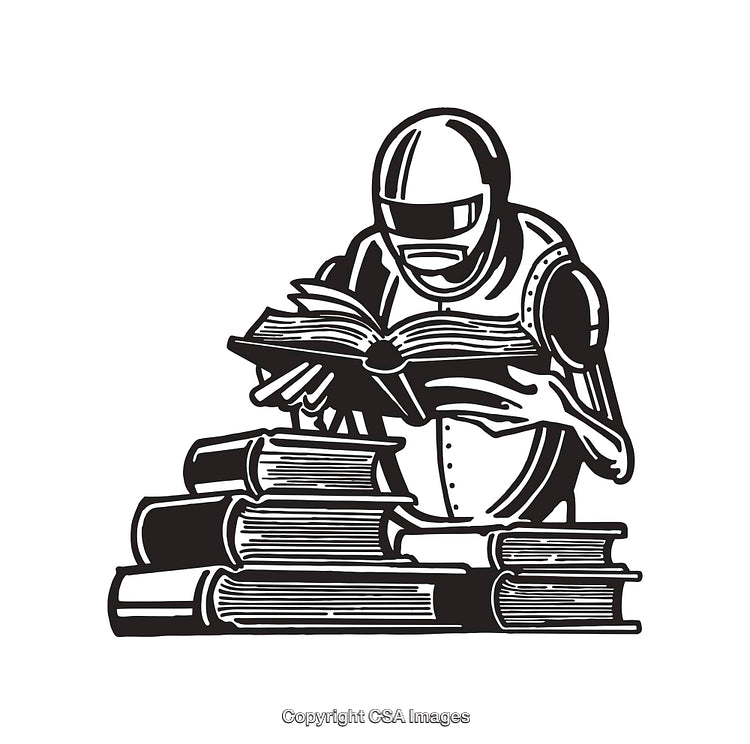 Robot Reading Books Pile for Knowledge and Artificial Intelligence