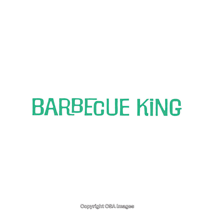 Green Stylized Text Logo Reading 'Barbecue King' on White Background
