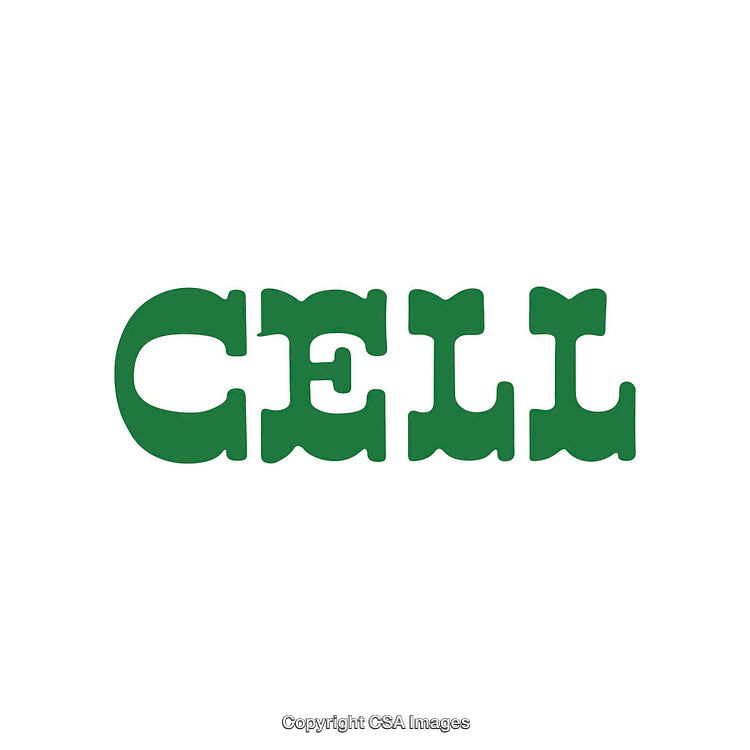 Simple Green Text Design Featuring the Word 'CELL' in Bold Font