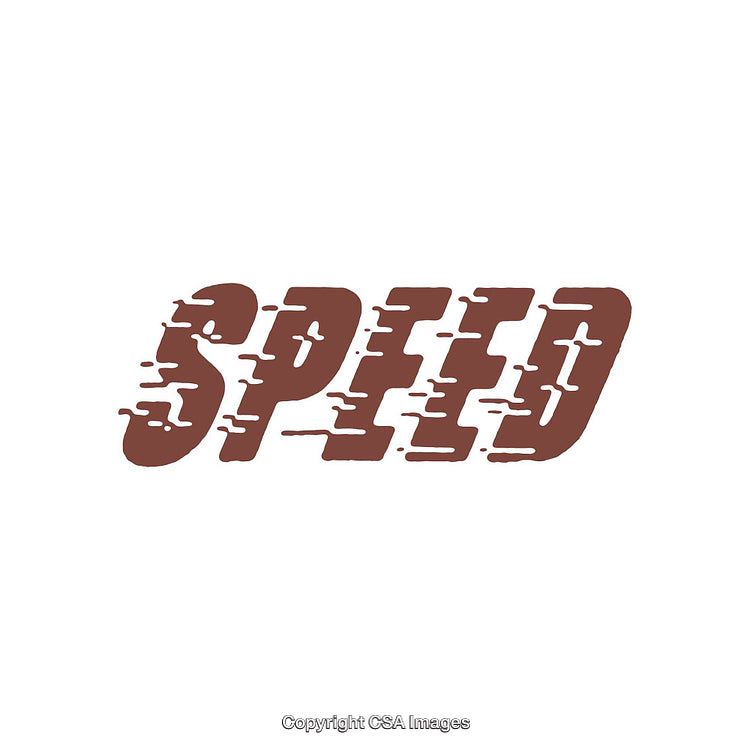 Dynamic Typography Display of the Word Speed in Motion