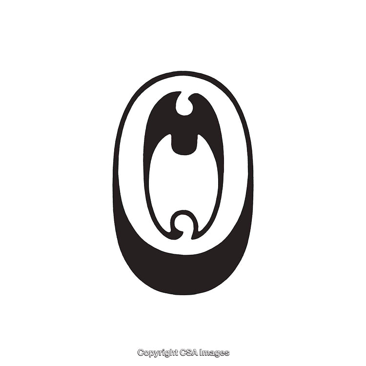 Bold Black and White Cent Symbol Design Illustration