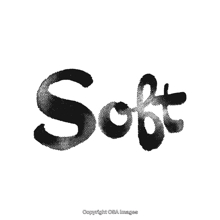 Creative Grunge Typography Featuring the Word 'Soft' with Bold Texture
