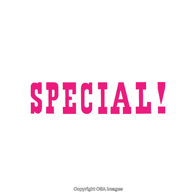 Bold Pink Special Text on White Background for Promotions