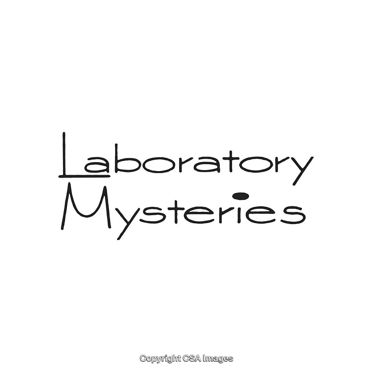 Stylized Text Design Featuring Laboratory Mysteries Theme and Elegant Typeface
