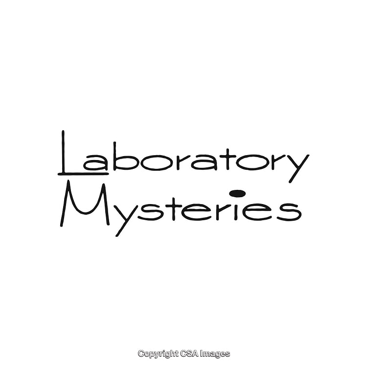 Stylized Text Design Featuring Laboratory Mysteries Theme and Elegant Typeface