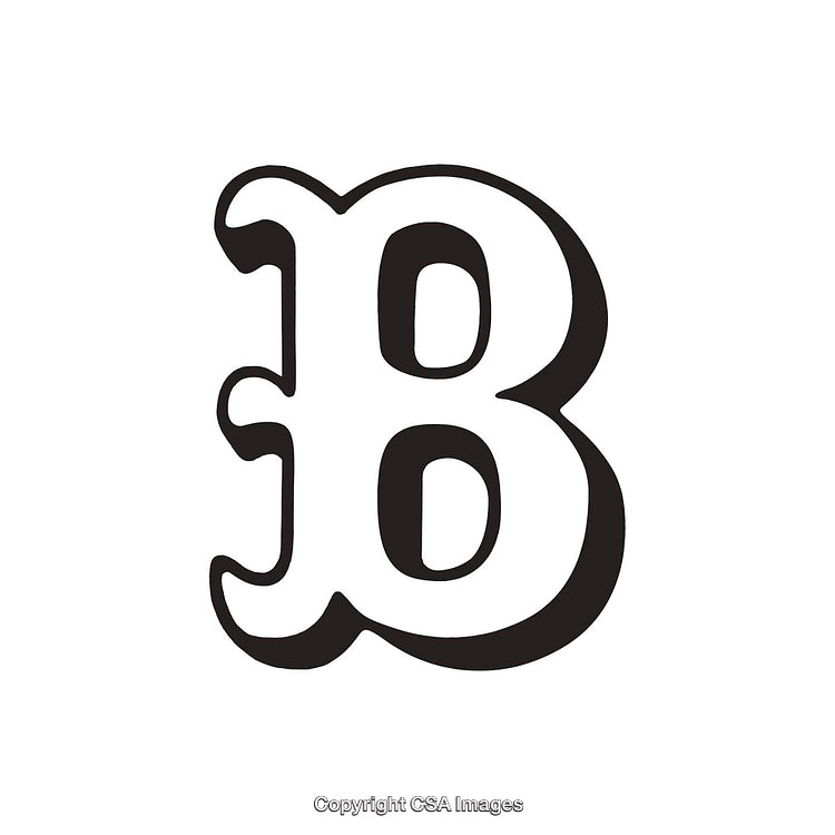 Vintage Style Illustration Of The Letter B In Bold Black Font