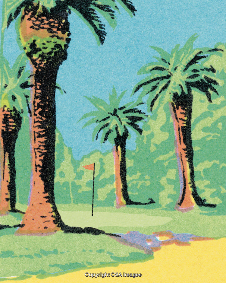 Palm Trees on a Golf Course