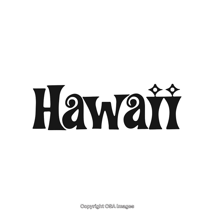 Hawaii Text Logo with Stylish Font for Travel and Design Projects
