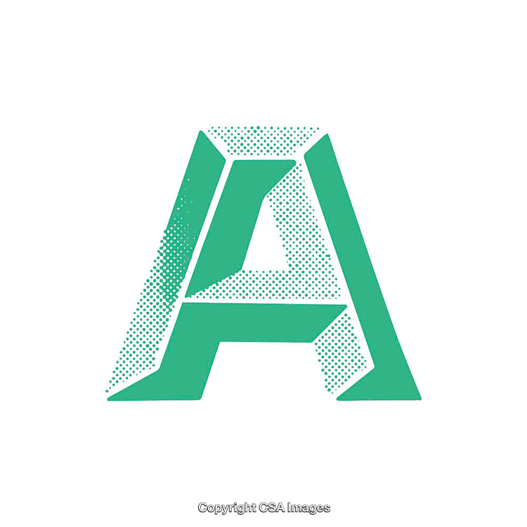 Creative Graphic Depiction of the Letter A in Vintage Design