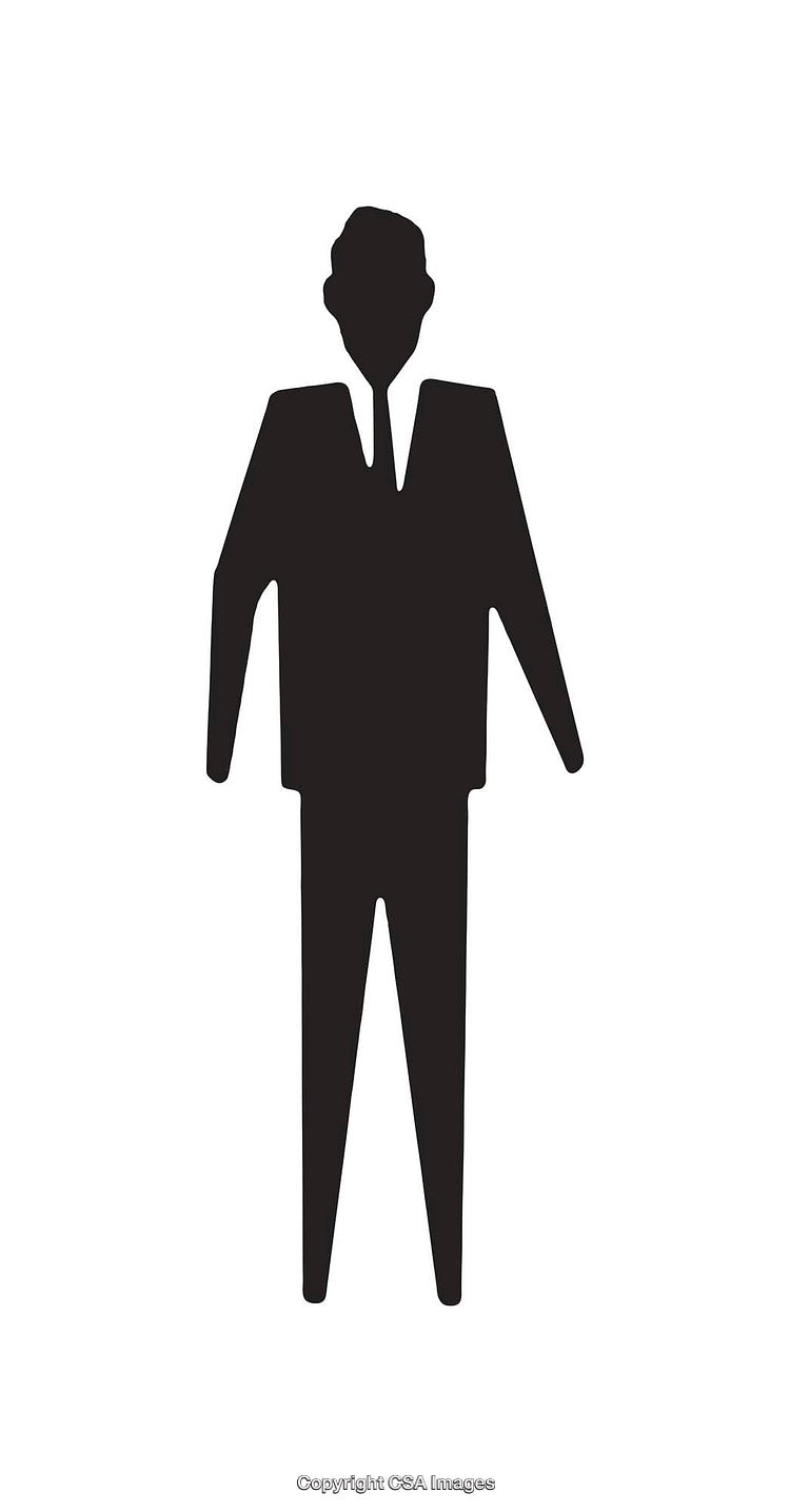 Black Silhouette Icon of a Person in Business Attire