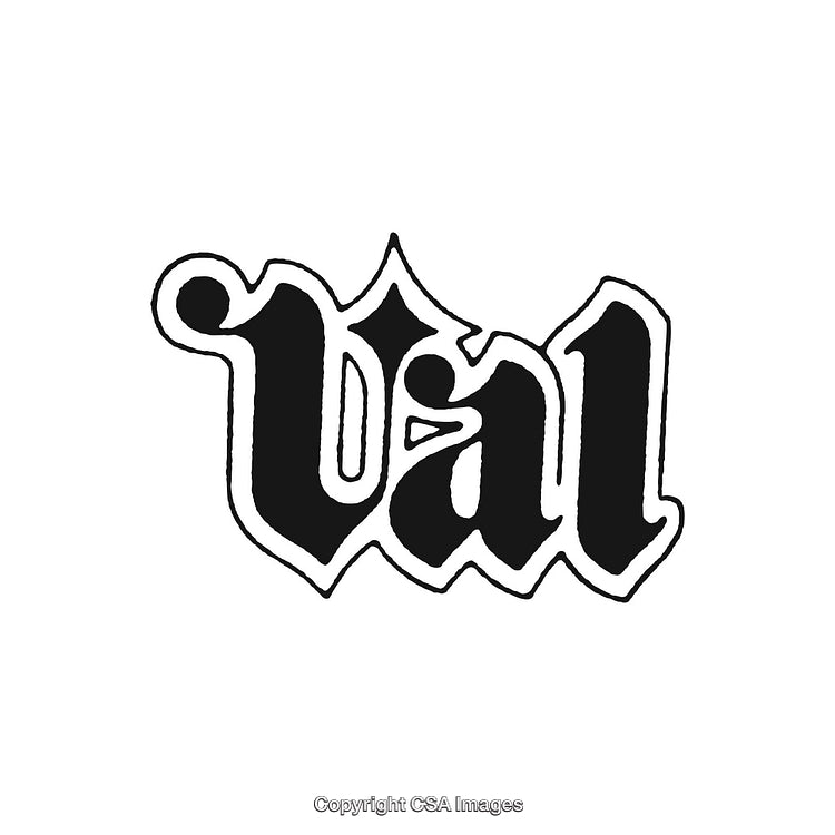 Stylized Black Gothic Lettering Design Featuring Ornamental Typography