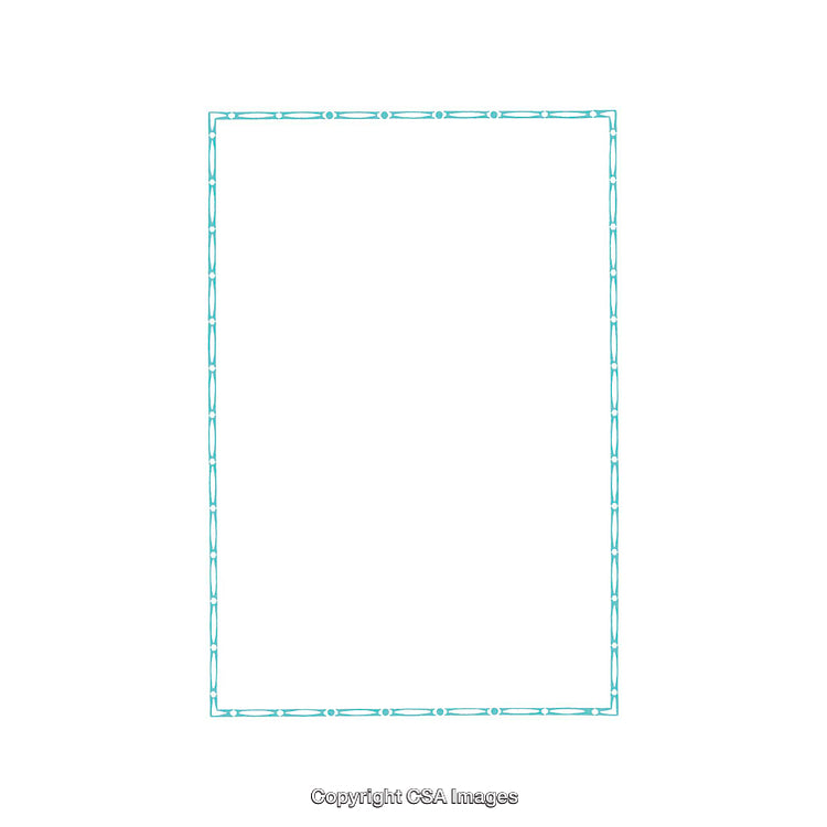 Elegant Minimalist Teal Decorative Frame with Ornamental Border Design