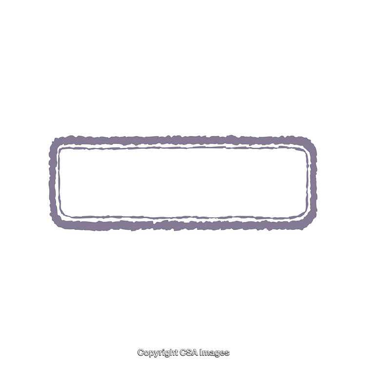 Abstract Textured Frame Outline in Purple on White Background